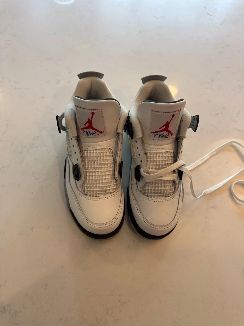 Jordan Kids White and Red Retro Basketball Sneakers